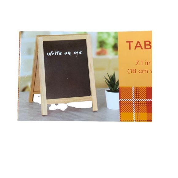 Autumn Give Thanks Write on Blackboard 2 Sides Table Counter Decor Wood Easel - Picture 8 of 16